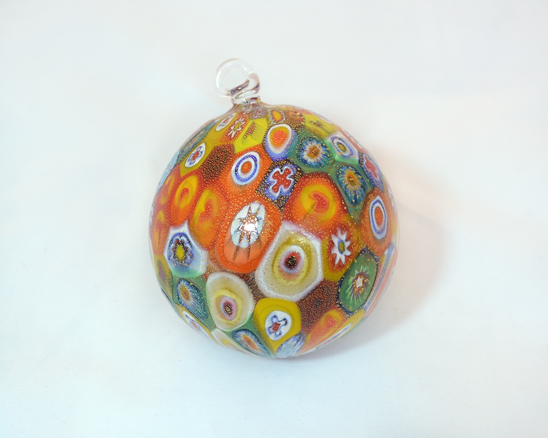 Murano Glass Multicolor Christmas tree ornament